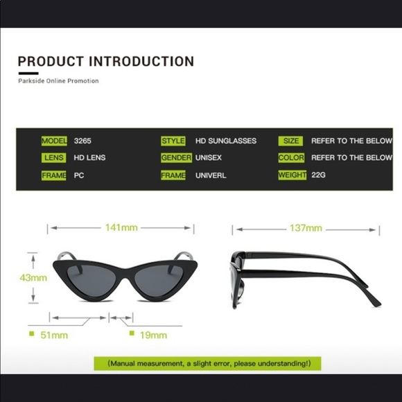 $8 or ‼️BUNDLE 3 CLEARANCE ITEMS FOR $20‼️
Women’s Cat Eye Sunglasses - Picture 7 of 8
